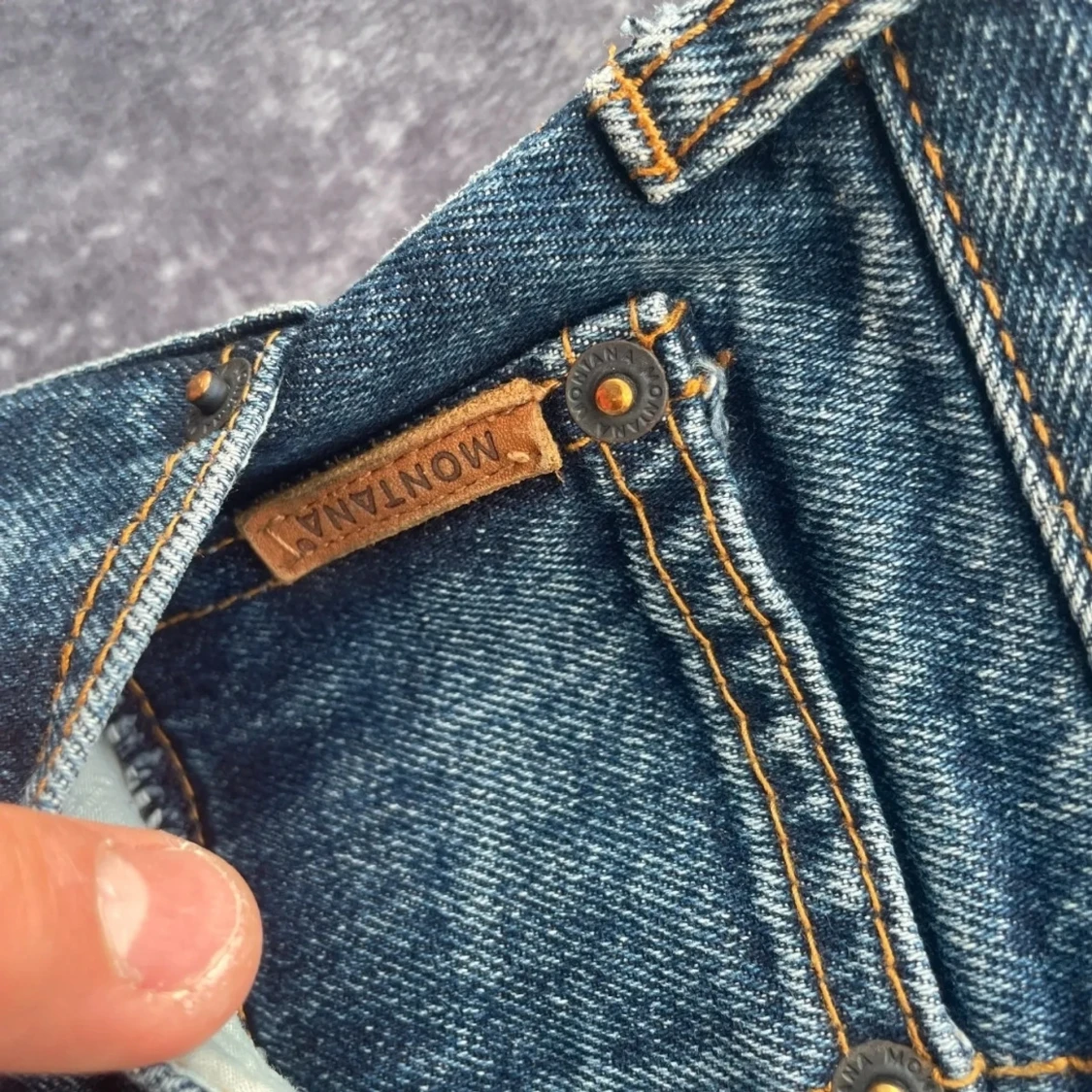 Montana Hamburg blå vintagejeans för herrar i storlek W31 L34 - 3