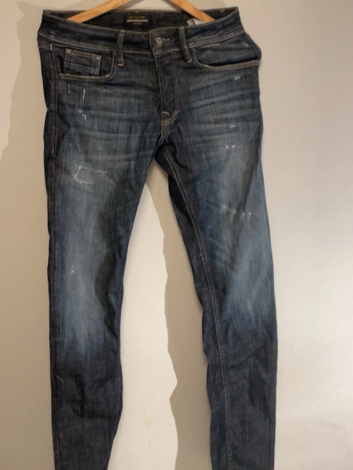  jack & jones Mörkblå slim fit jeans - 1