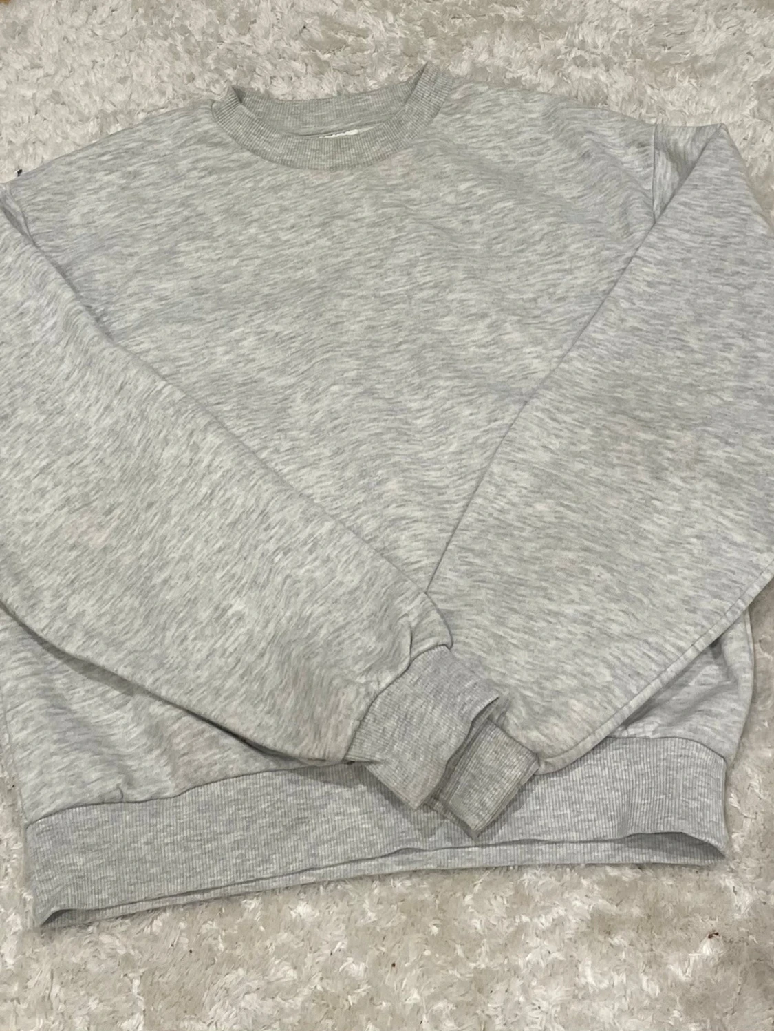 Ljusgrå basic sweatshirt - 1