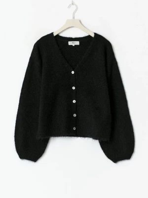 v-neck knitted cardigan Gina tricot  - Svart v-ringad stickad cardigan från Gina. Använd fåtal gånger. Storlek xs. 
