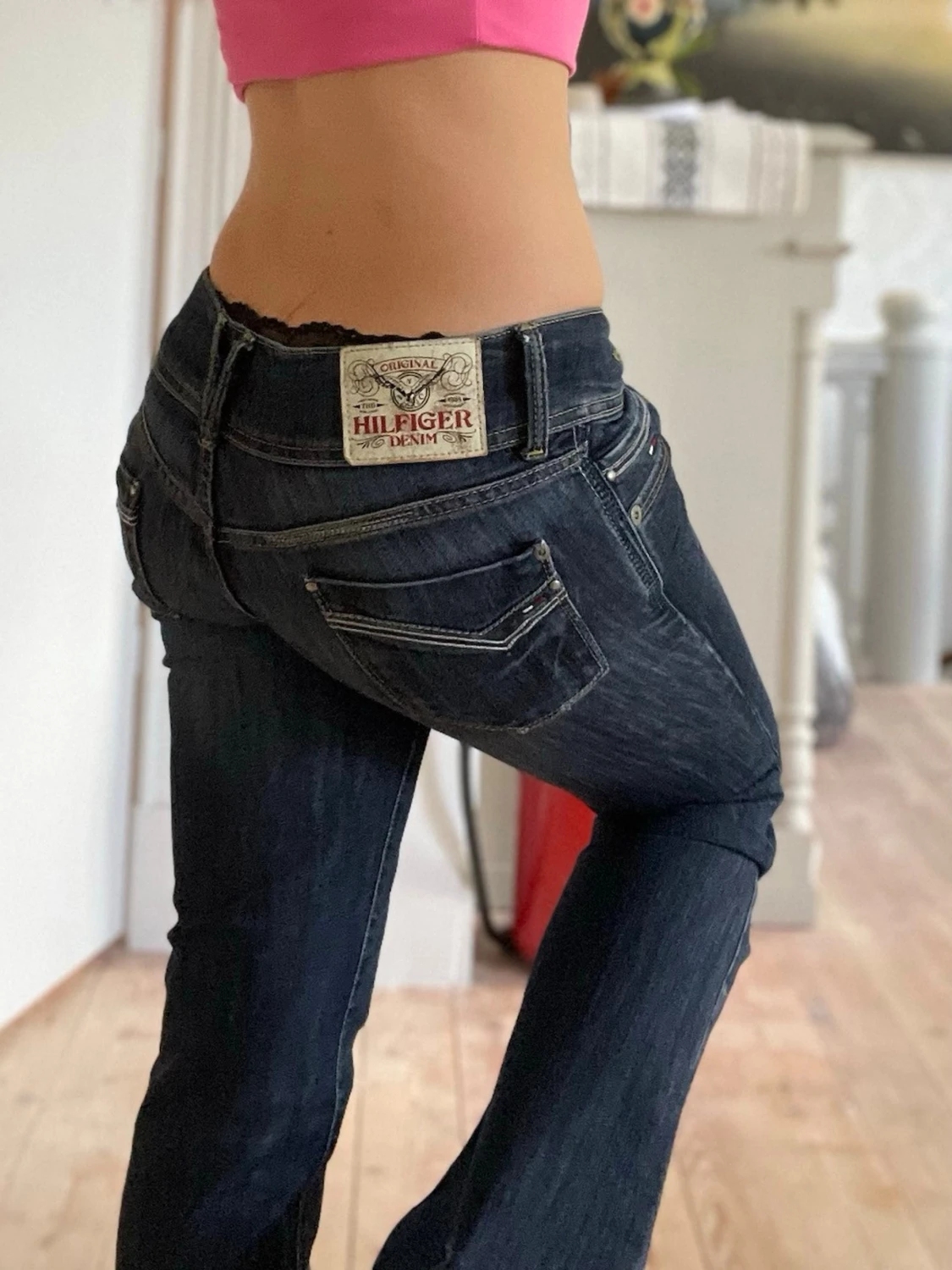 Mörkblå bootcut low wasted jeans Hilfiger Denim - 2