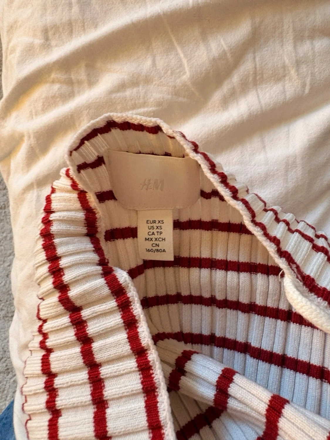 Randig ribbad linnetopp från H&M - 1