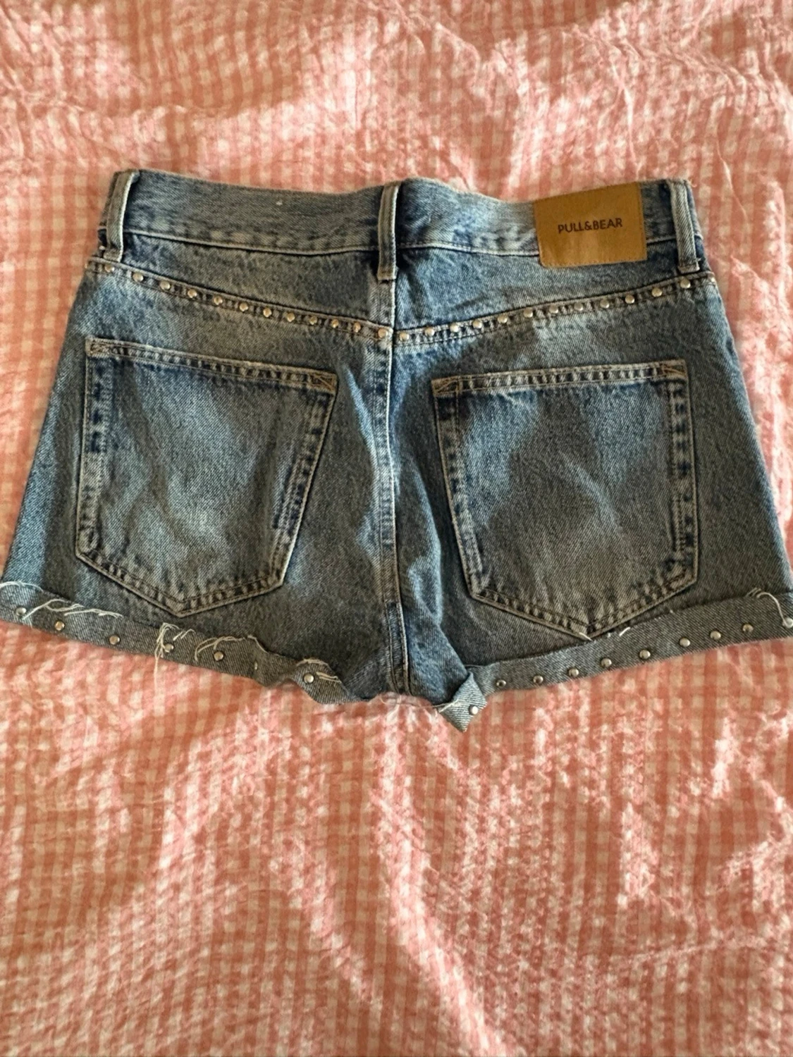 Blå jeansshorts med nitar Pull&Bear - 1