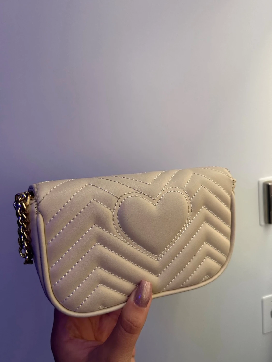 Beige handväska - 1