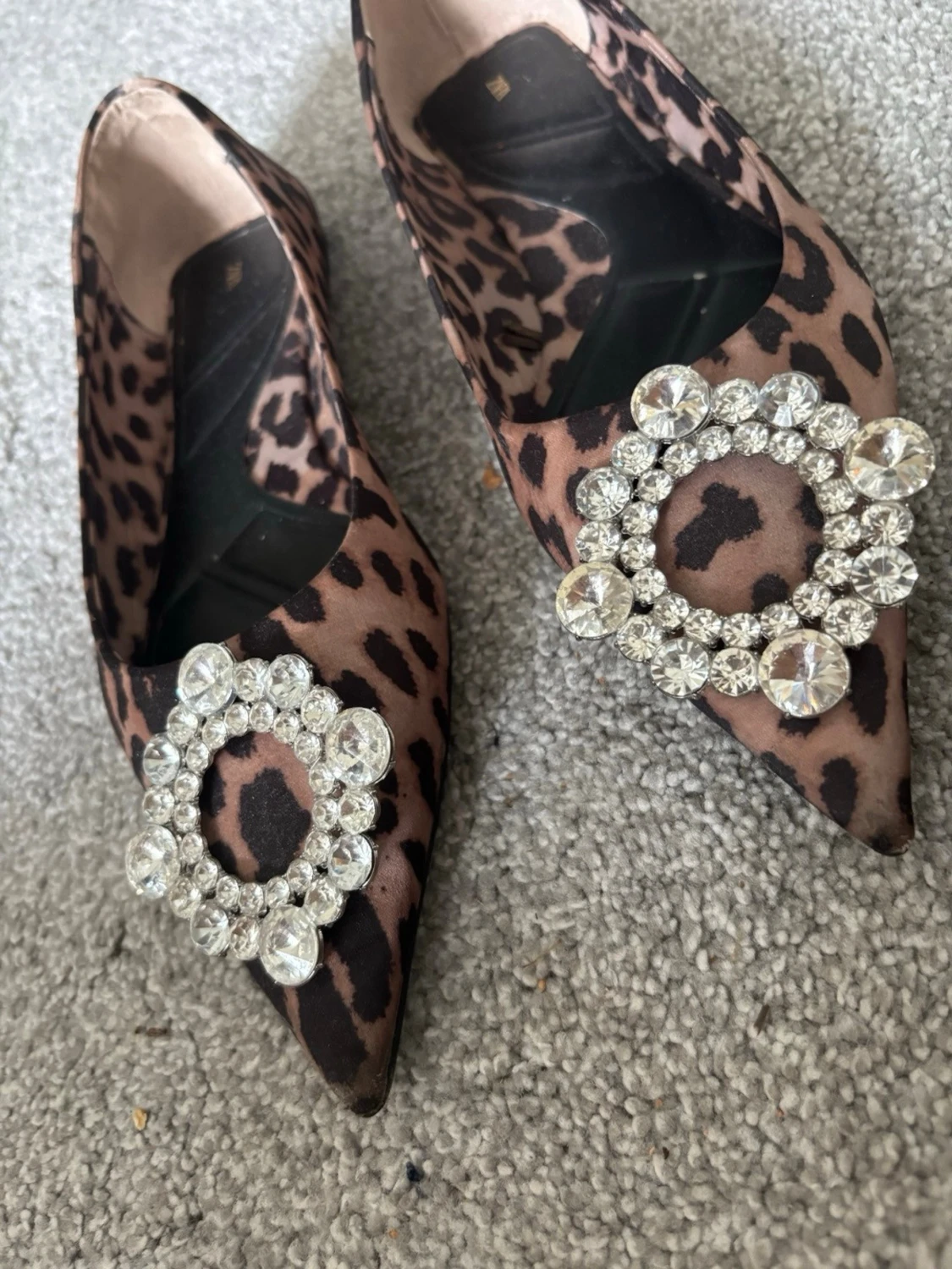 Leopardmönstrade ballerinaskor Zara - 1