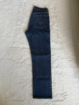 Blåa Levi's jeans - Säljer mina blåa Levi's jeans i modellen 501. Jeansen är i storleken 28/30 och är sparsamt använda. Säljes då de är för små.