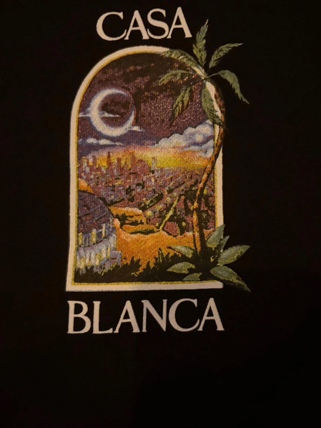 Svart sweatshirt Casablanca print - 2