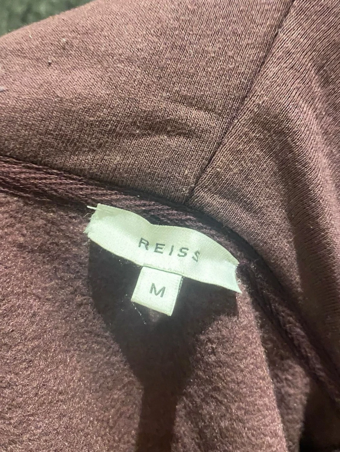 Vinröd hoodie med dragkedja - 2