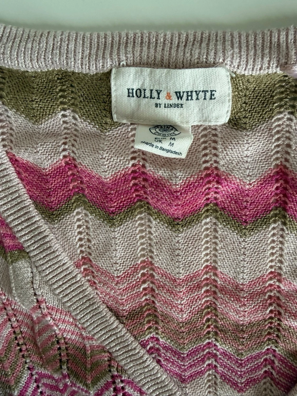 Stickad topp Holly & Whyte, rosa missoni mönster - 1