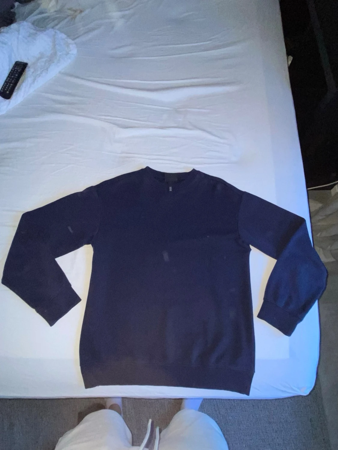 Mörkblå basic sweatshirt