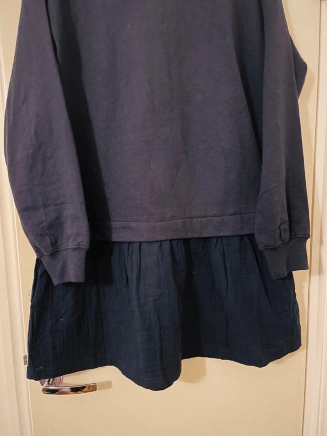 Bonprix Navy Blue Sweatshirt Dress - 1