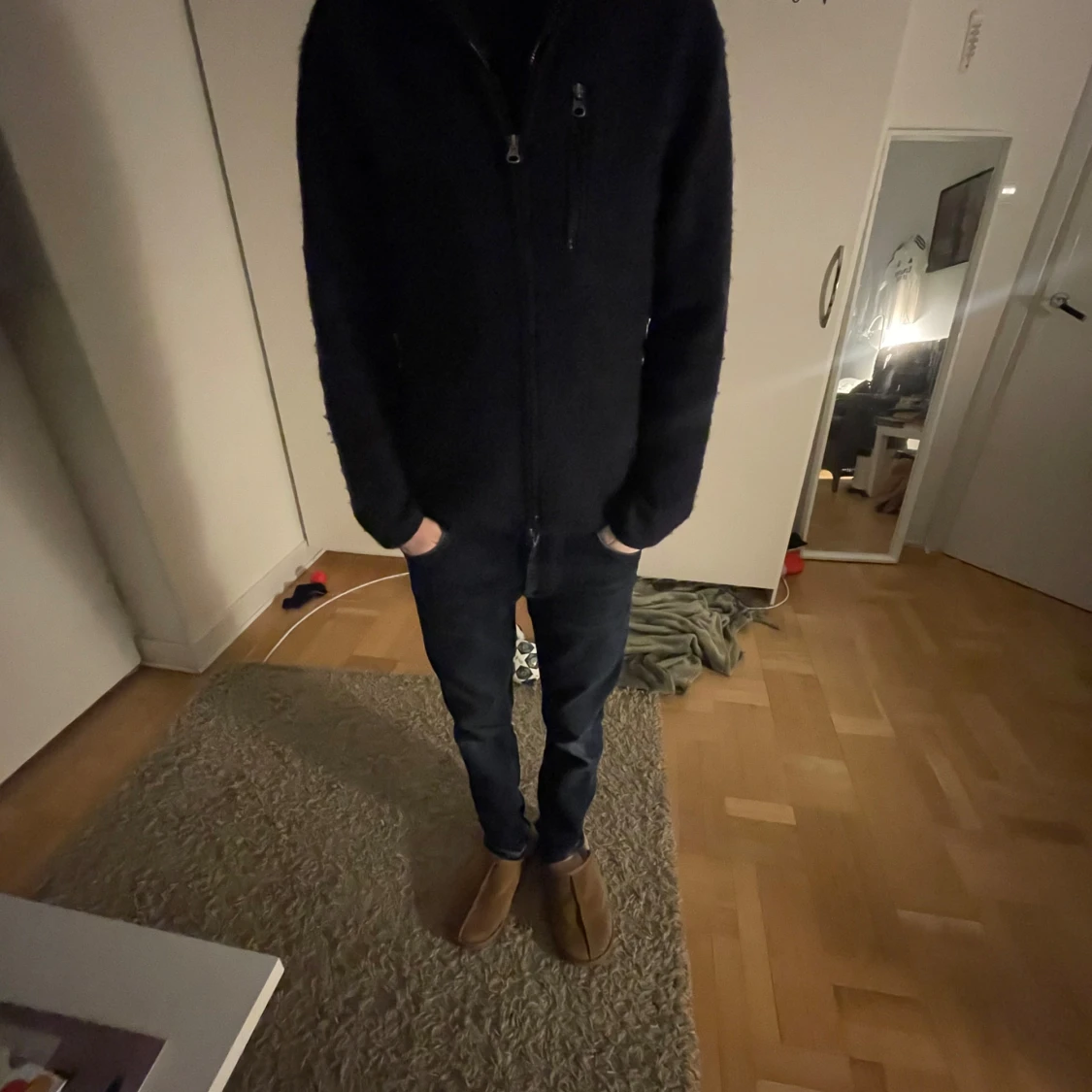 Mörkblå vår fleecejacka  John Henric  - 1