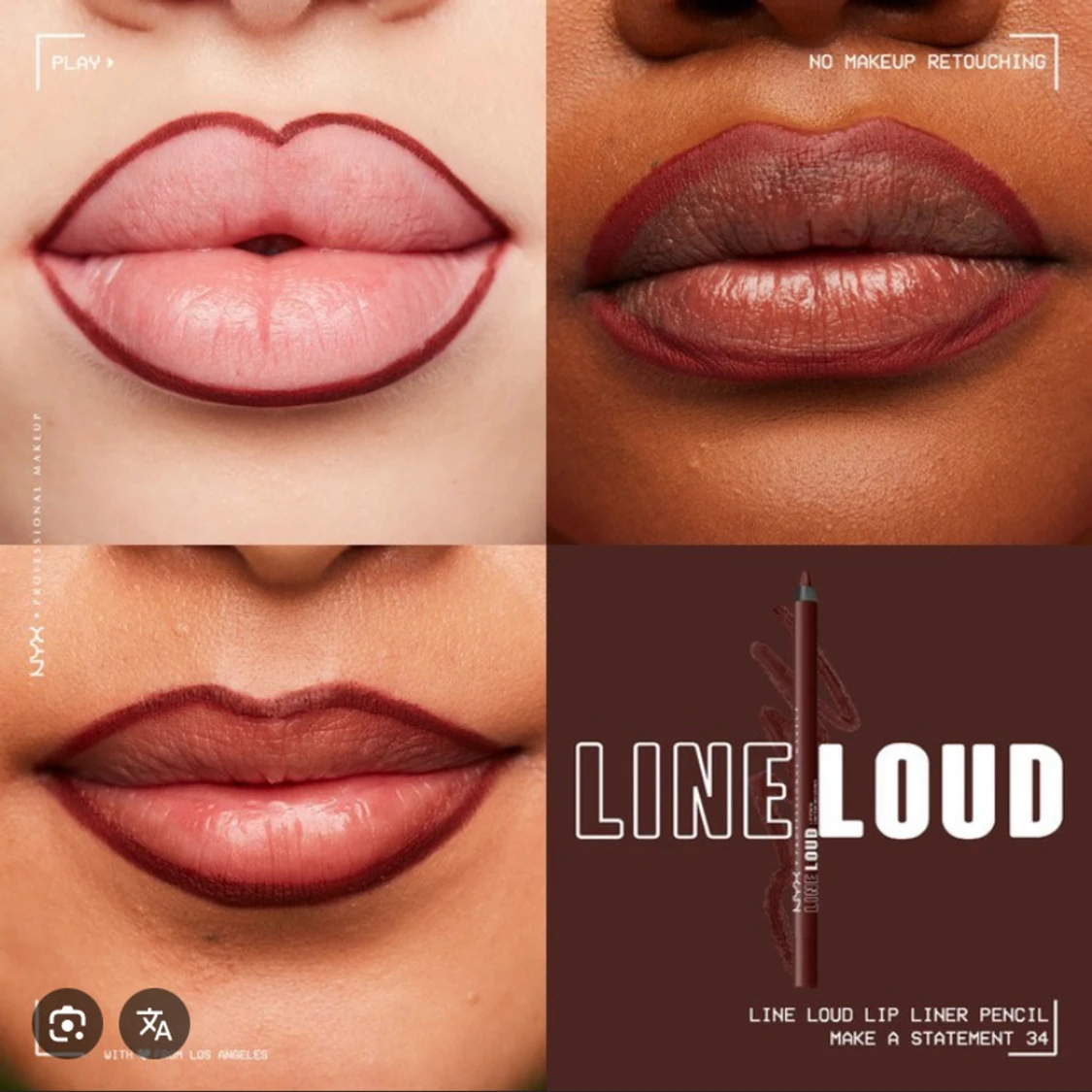 NYX line loud lip liner 