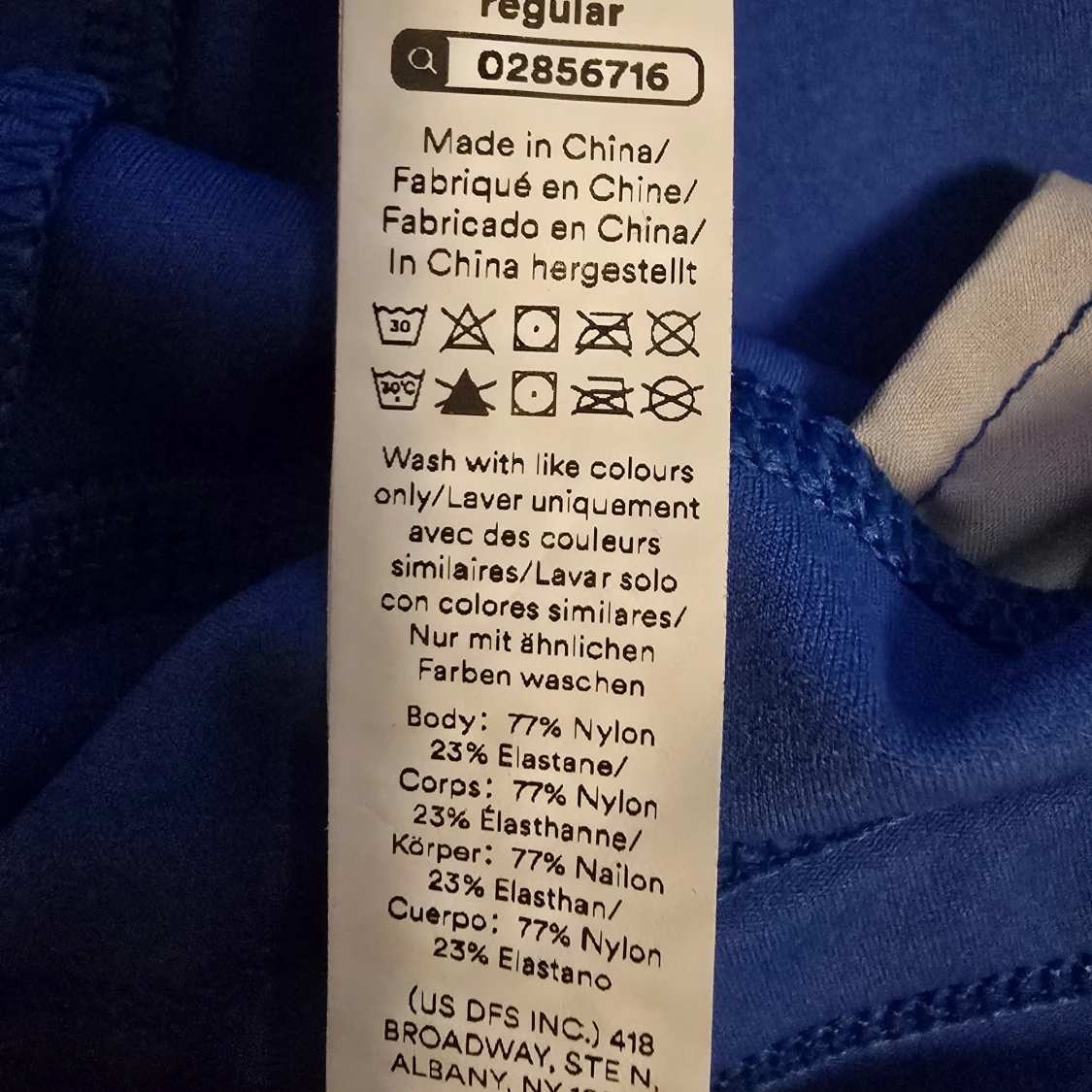 Blå träningsbyxor med snörning - 2