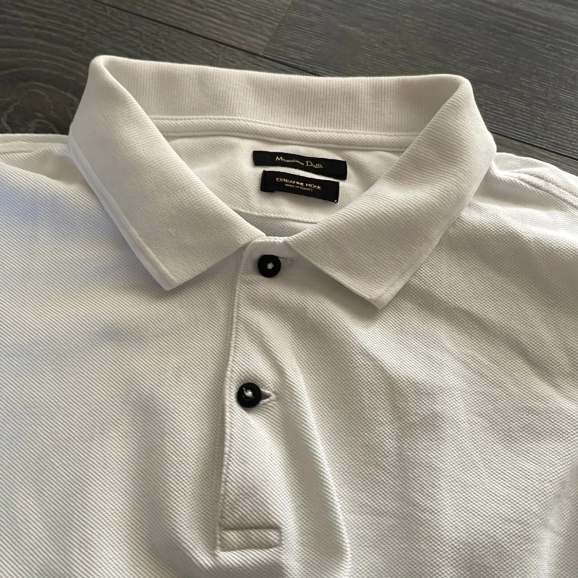 Vit pikétröja från Massimo Dutti - 1