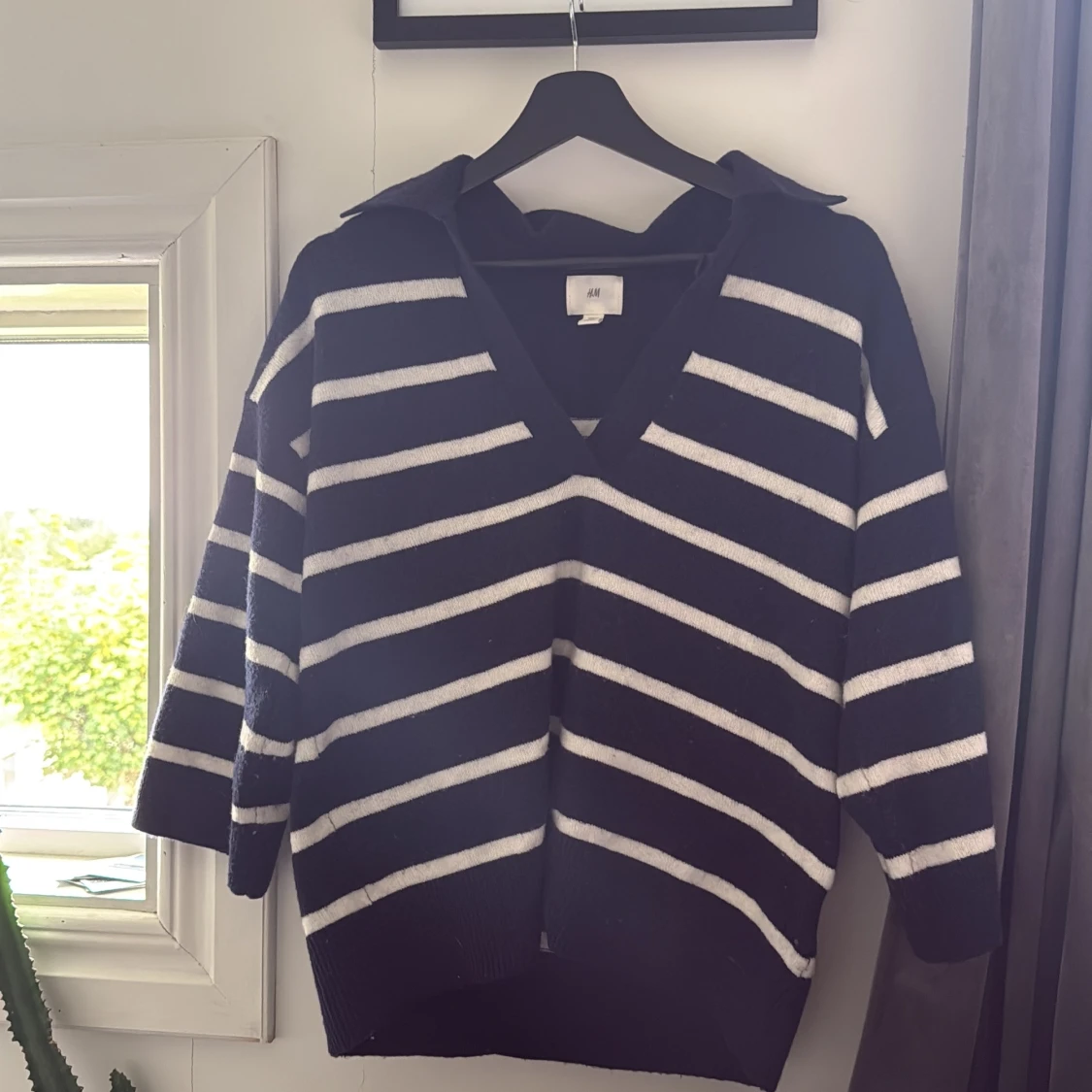 Randig stickad tröja från H&M XS