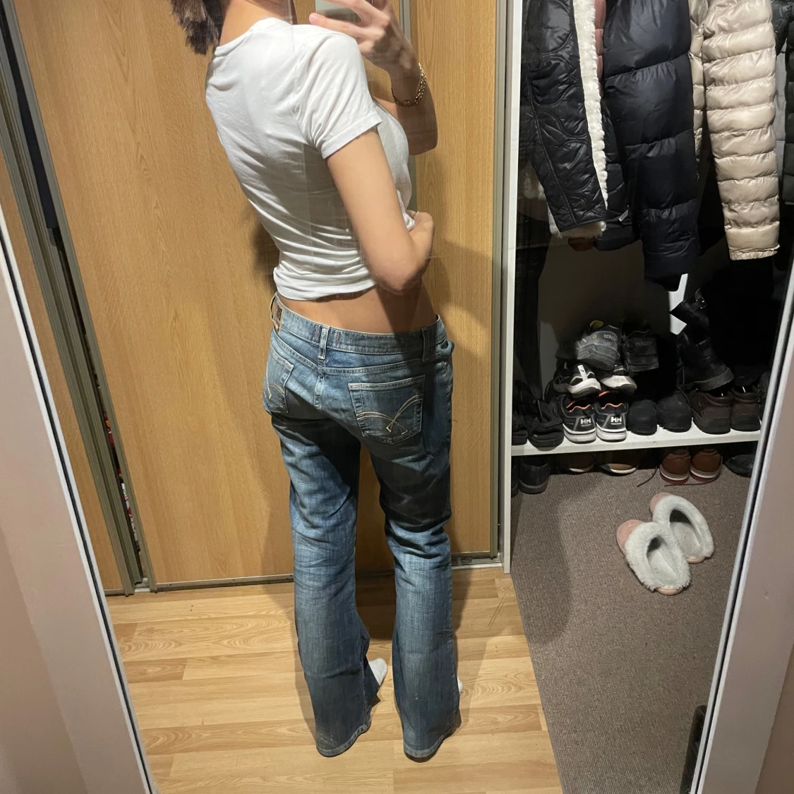 Lågmidjade bootcut jeans  - 4