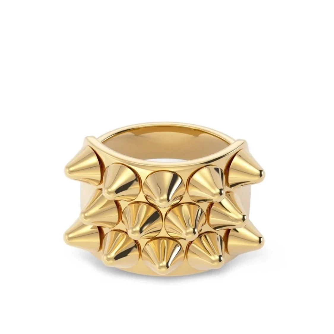 Guldpläterade smycken med nitar - 3