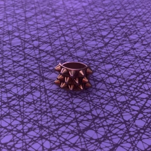 Guldfärgad ring med nitar - Helt ny guldig Edblad ring! 