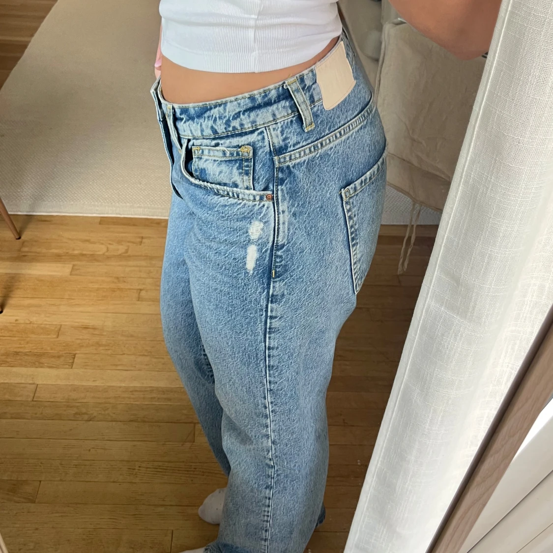 Blå raka jeans  - 3