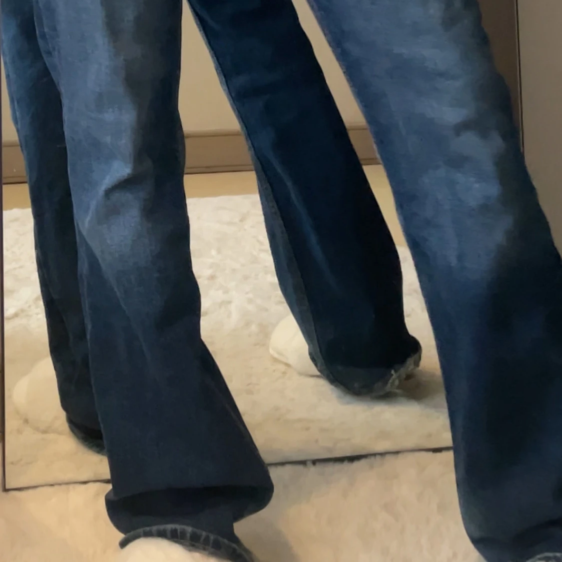 Blå bootcut jeans - 1