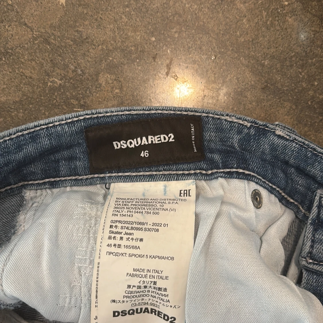 Dsquared2 ljusblå slitna jeans - 3
