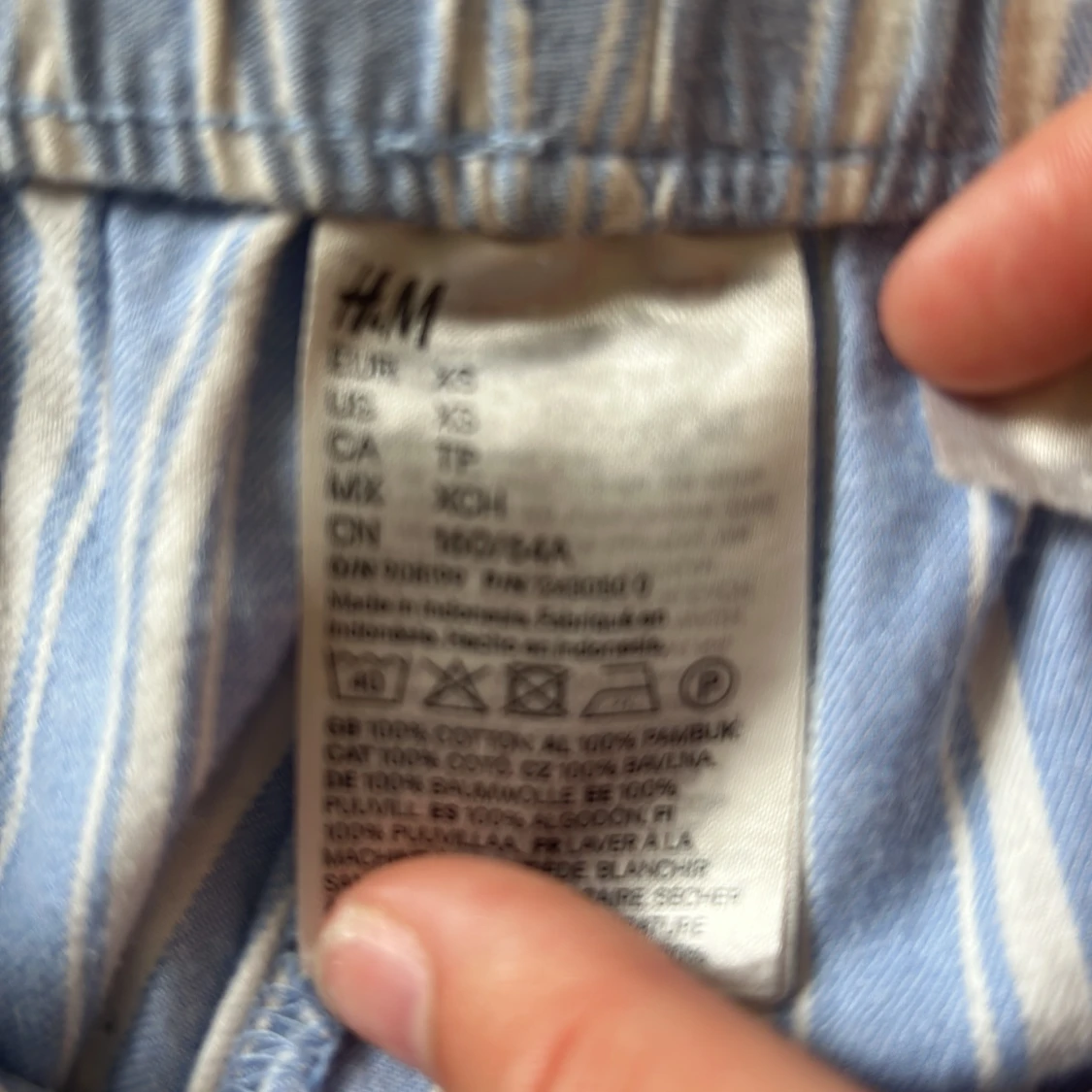 Randiga bomullsbyxor från H&M XS - 1