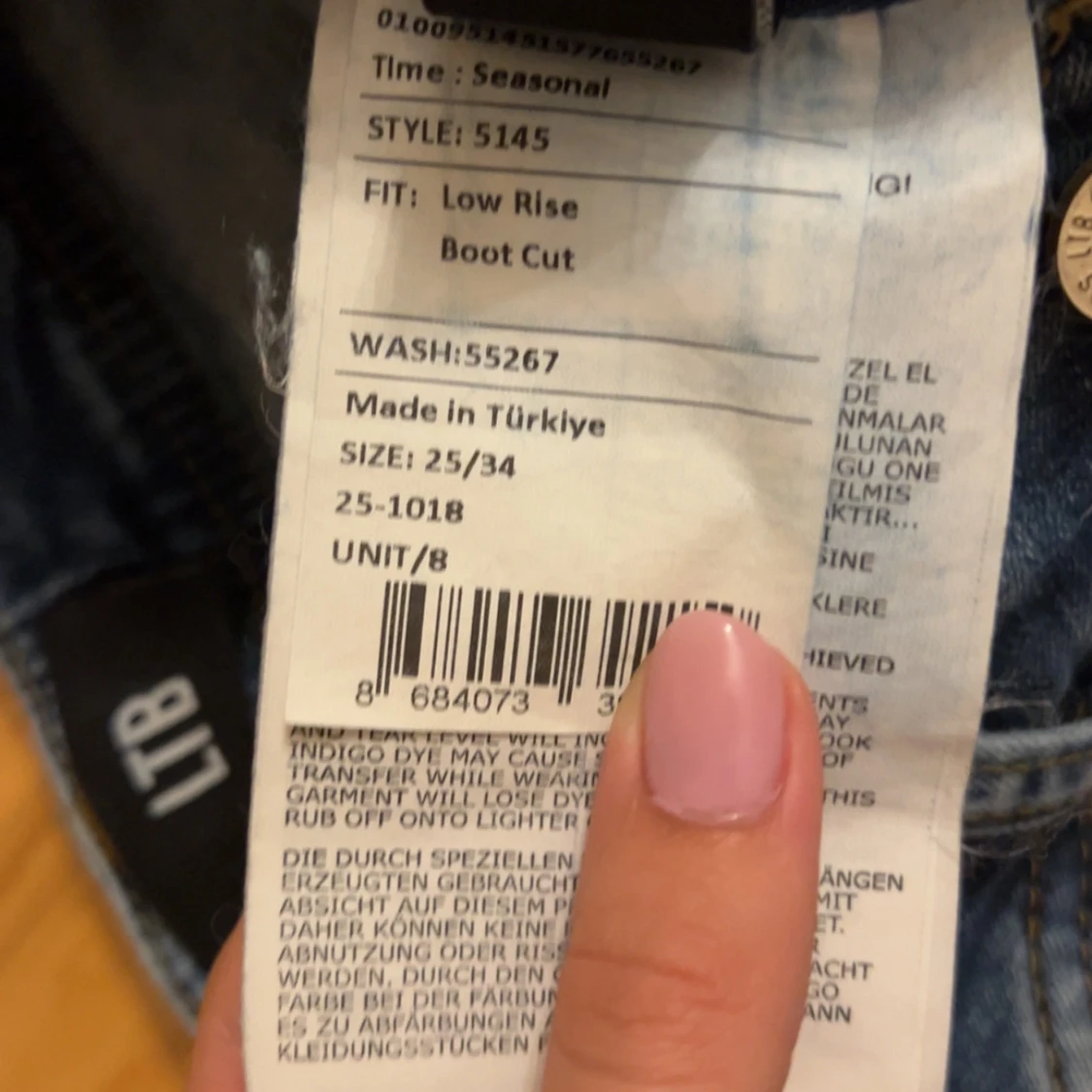 LTB bootcut jeans blå low rise 25/34 - 2