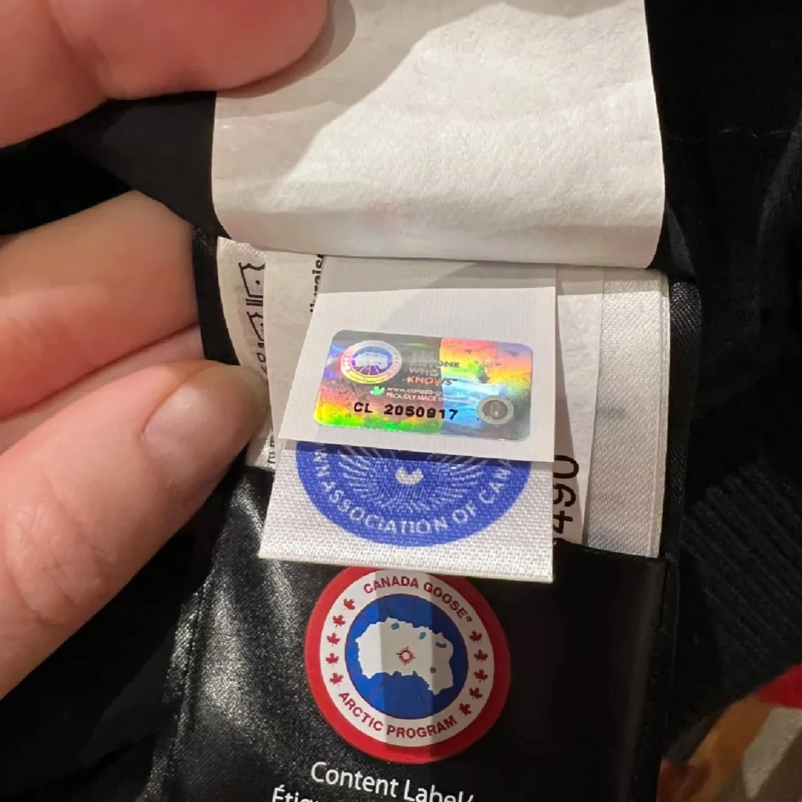 Röd Canada Goose dunjacka med pälshuva - 3