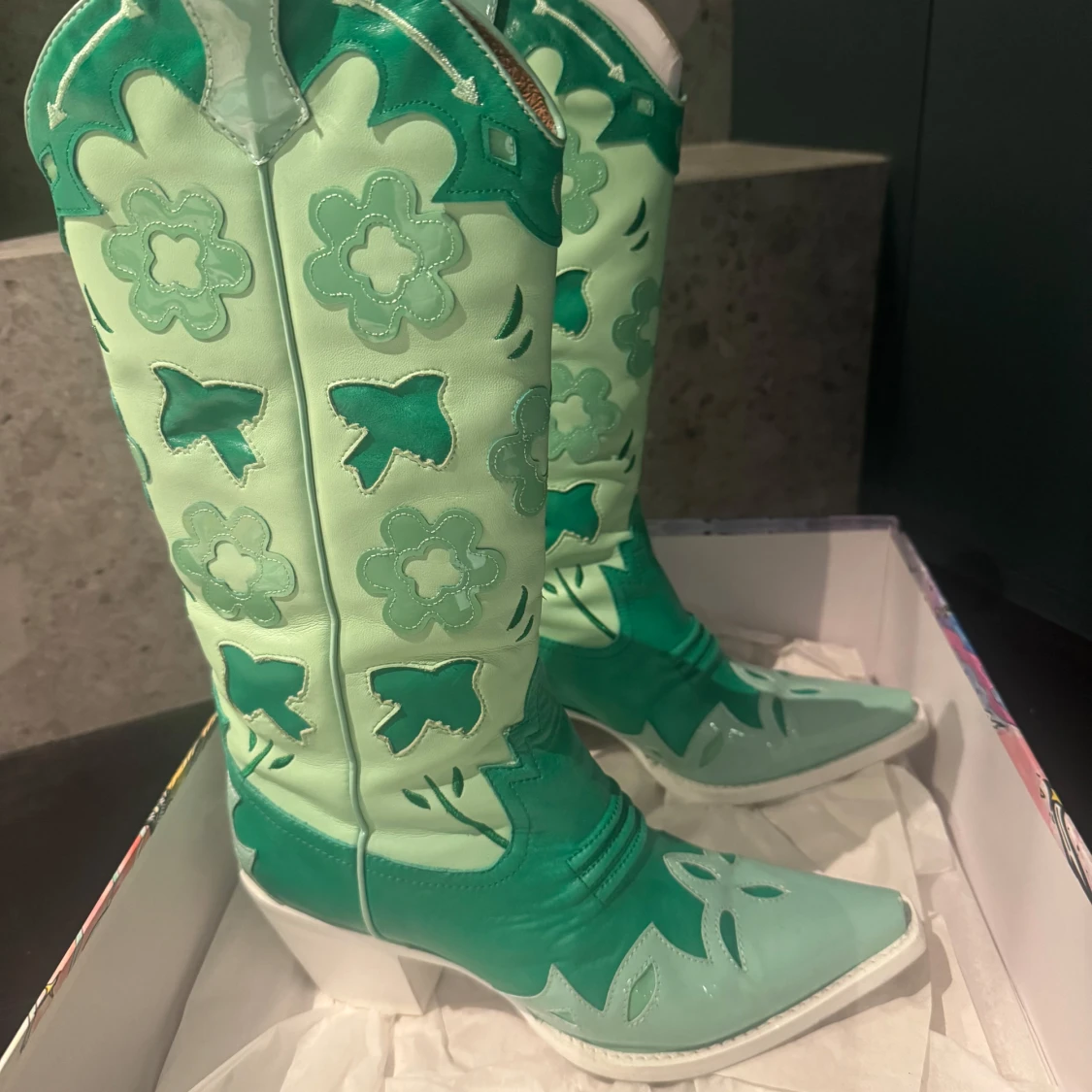 Mintgröna cowboy boots Jeffrey Campbell - 1