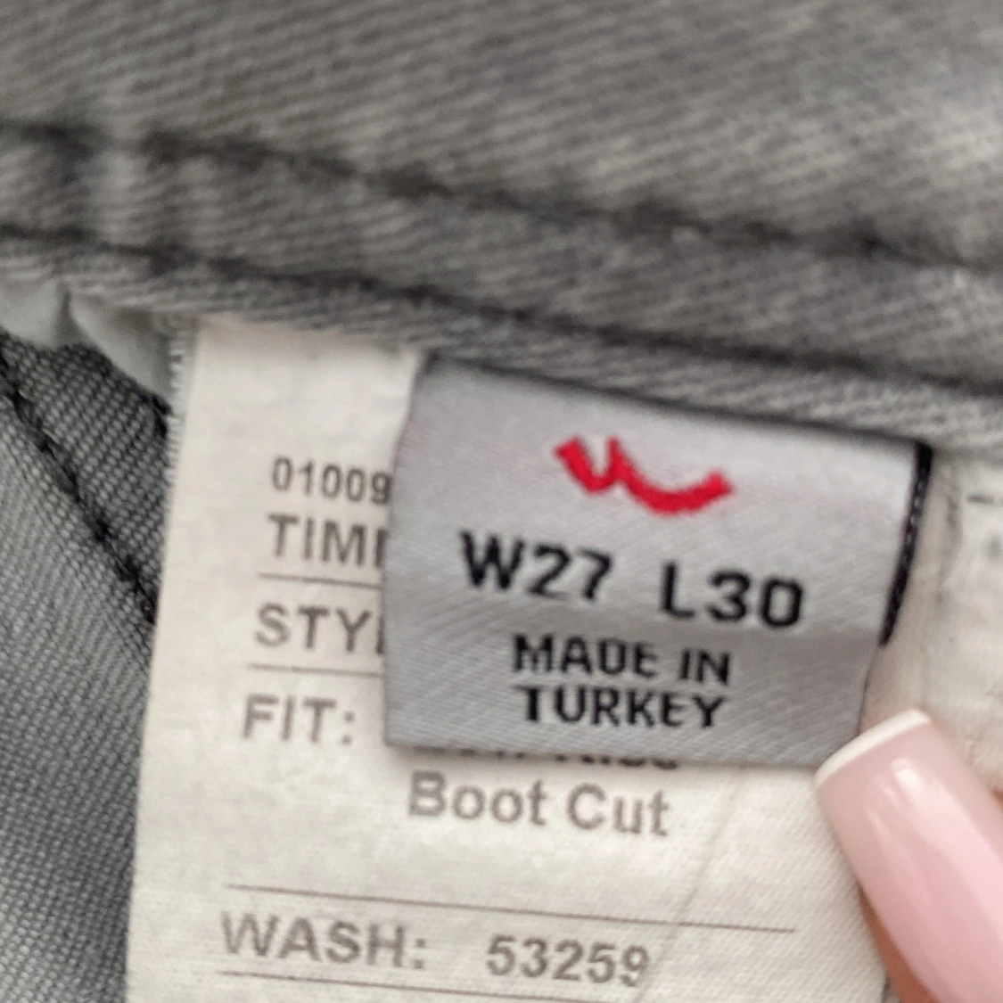 Grå bootcut jeans W27 L30 - 2