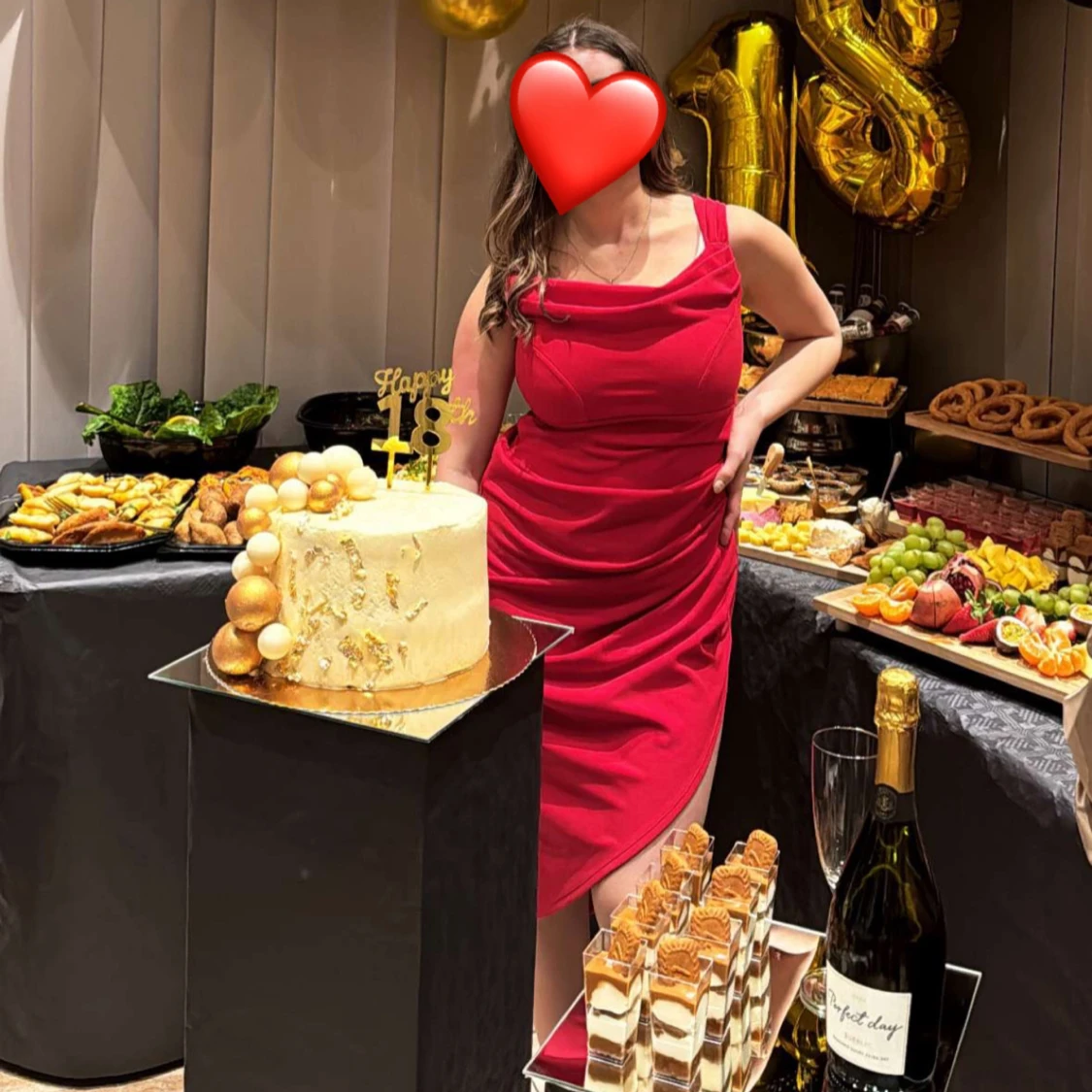 Röd draperad klänning ASOS Design - 3