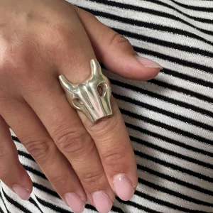 Ring Maria Nilsdotter - Säljer min fina fina ring från Maria Nilsdotter eftersom det inte riktigt är min stil längre❤️ Ask medföljer. Ringen är i fint skick men lite repig, dessutom är den lite ”platt” undertill eftersom den formats efter fingret.