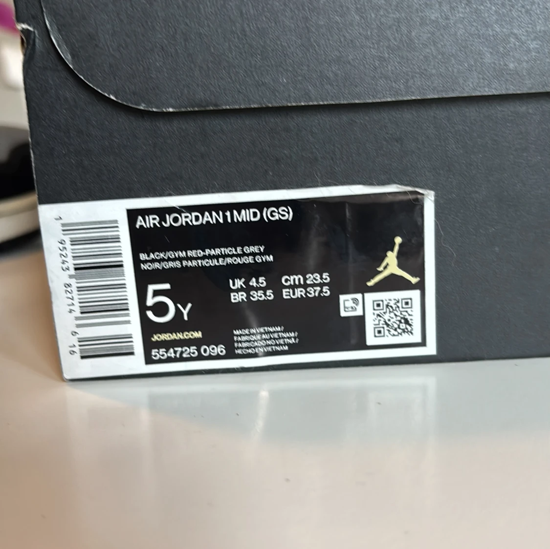 Nike Air Jordan 1 Mid svart/grå 37.5 - 2
