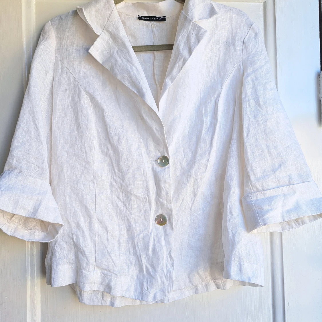 Vit linnekavaj Made in Italy