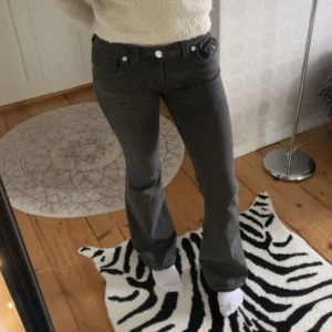 True Religion jeans low waist  - Jag säljer nu mina gråa true religion jeans med en extra låg midja. De är knappt använda därav priset. Dem passar mig bra i längden då jag är 165. Pris kan diskuteras. Om ni har några frågor eller vill ha mer bilder är det bara att skriva!🩶 ⚠️Köparen står för frakten🥰