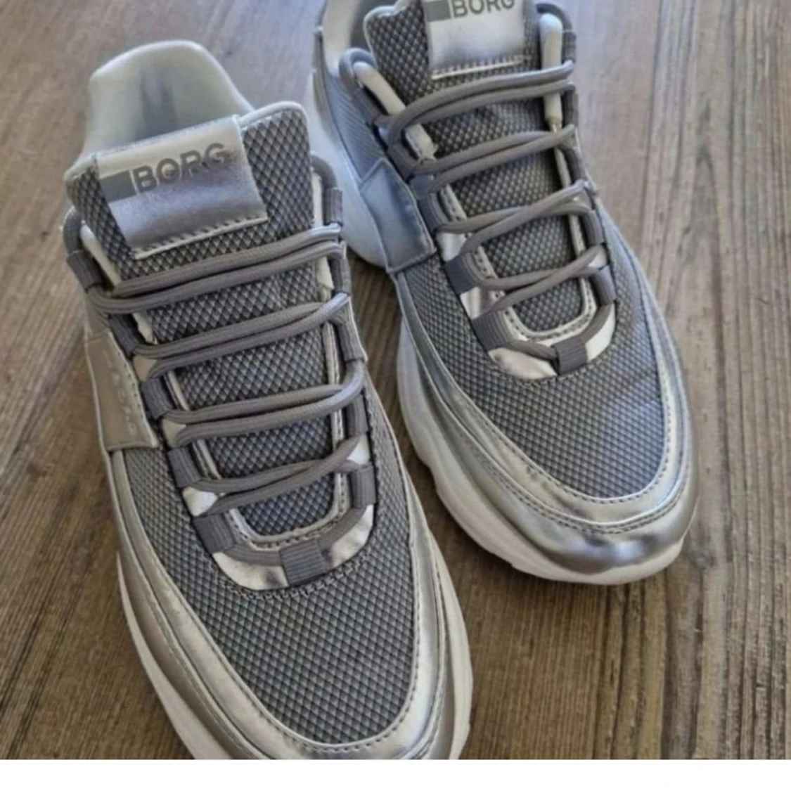 Chunky silver sneakers från Björn Borg - 2