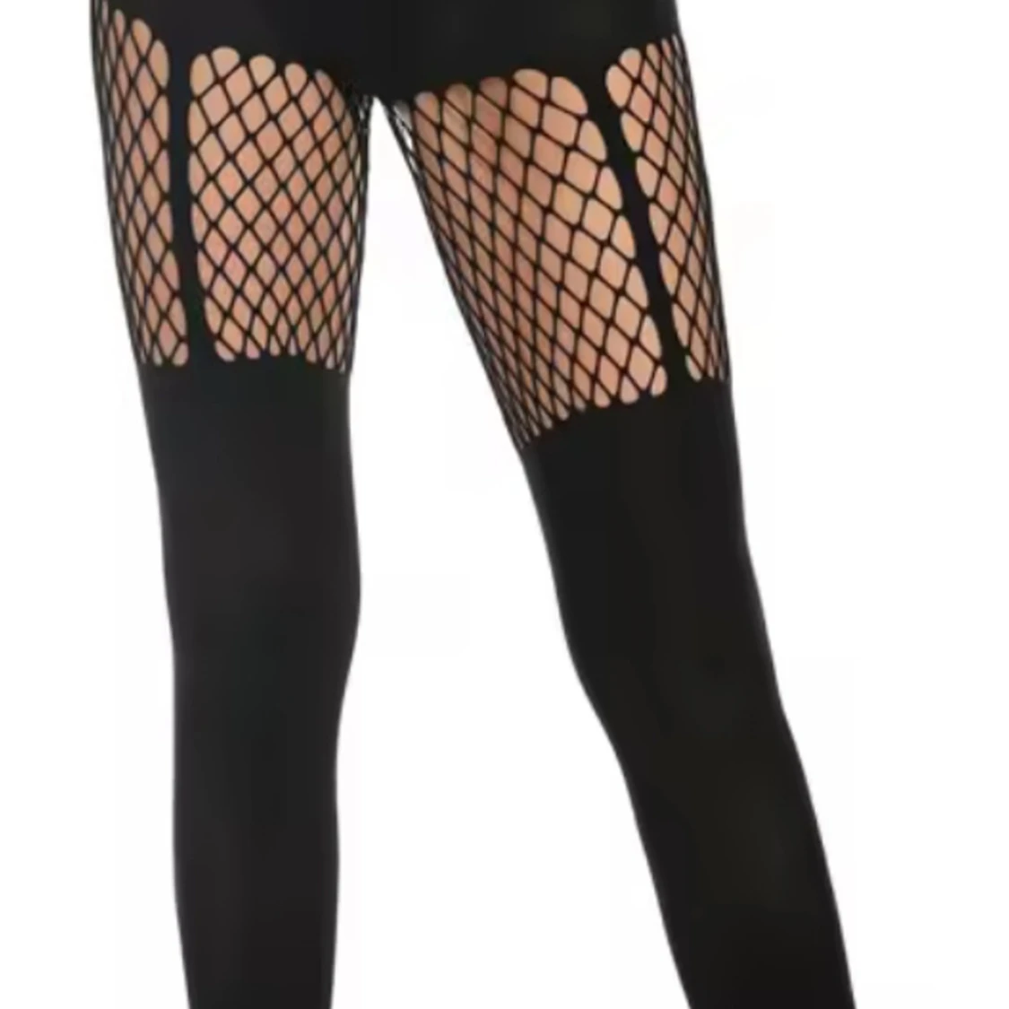  Helt nya Svarta nätstrumpbyxor med opaka partier - 1