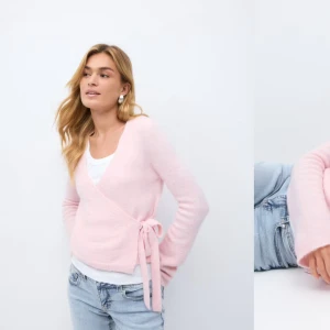 Knitted wrap top Gina tricot  - Storleken är i M men passar också S. Tröjan har bara använts 1 gång. 
