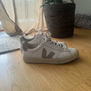 Veja sneakers - Veja sneakers med grå/beigea detaljer, strl 39.🌸