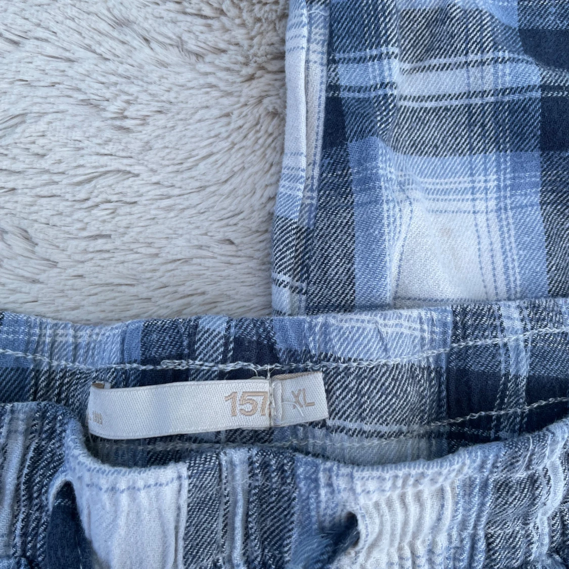 Rutig mjukisbyxa med snörning XL - 3