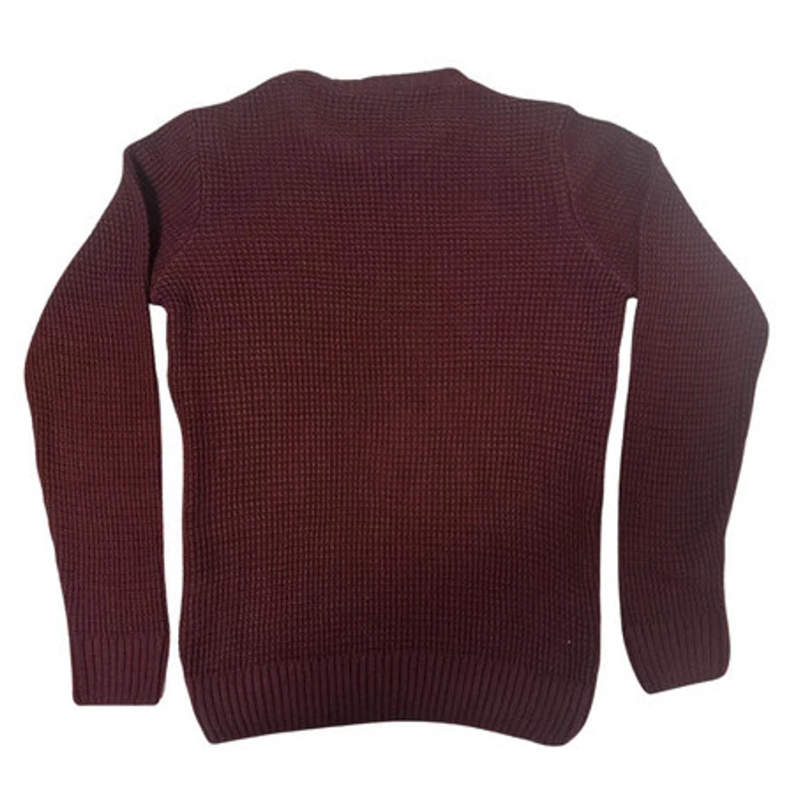 Vinröd stickad tröja från DeFacto - 1