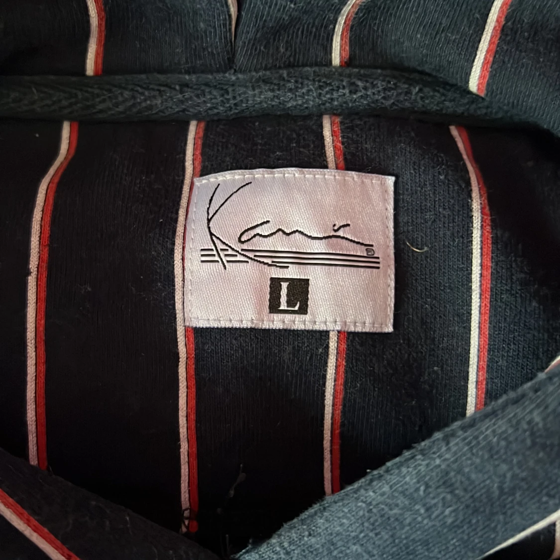 Randig hoodie från Karl Kani, marinblå - 2