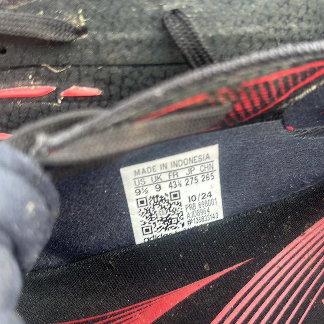 Adidas Predator fotbollsskor svart/röd - 3