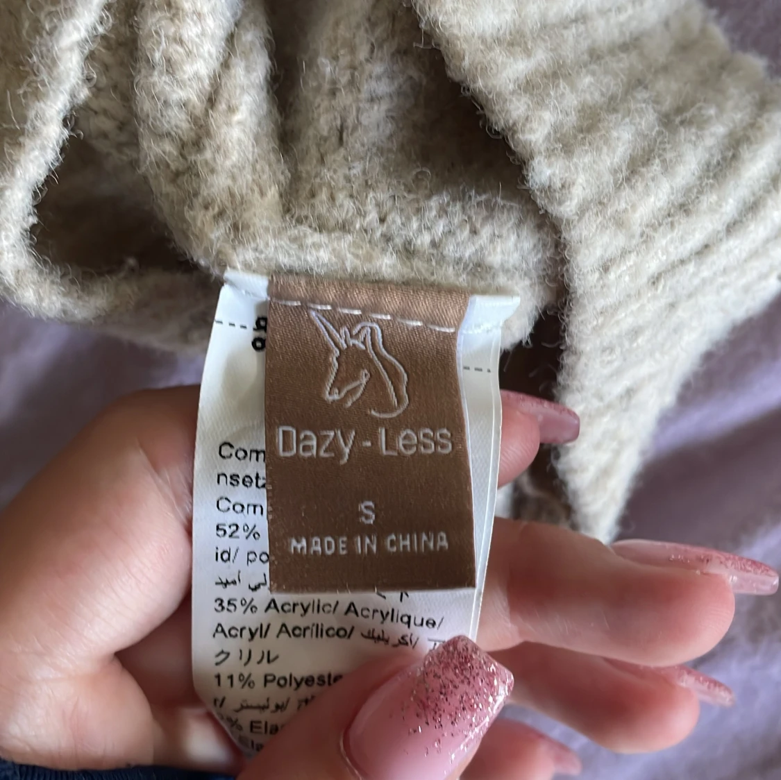 Beige stickad tröja från Dazy-Less - 2