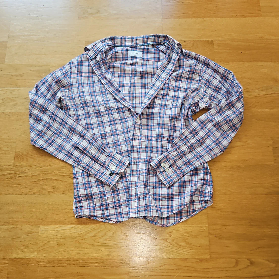 Rutig skjorta från Eton i bomull