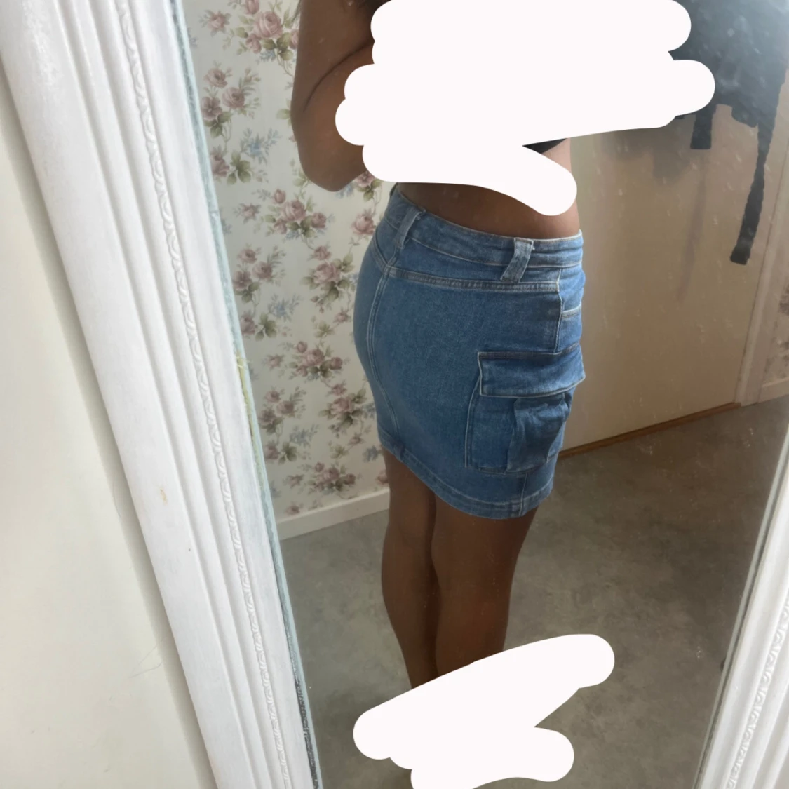 Blå jeanskjol med fickor från Wow - 2