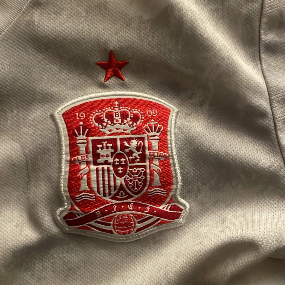 Vit Spanien fotbollströja Adidas S - 1