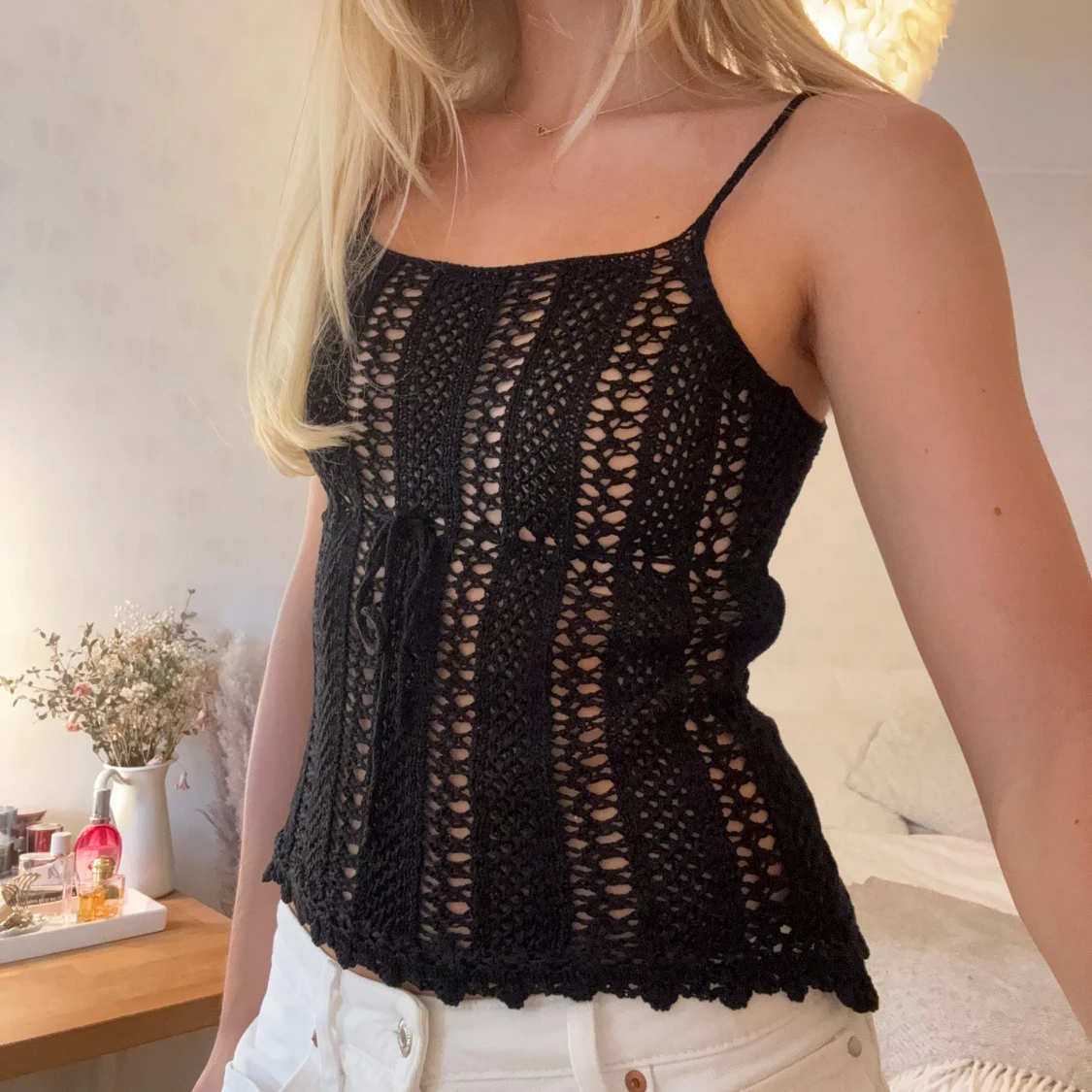 Svart virkat linne - 4