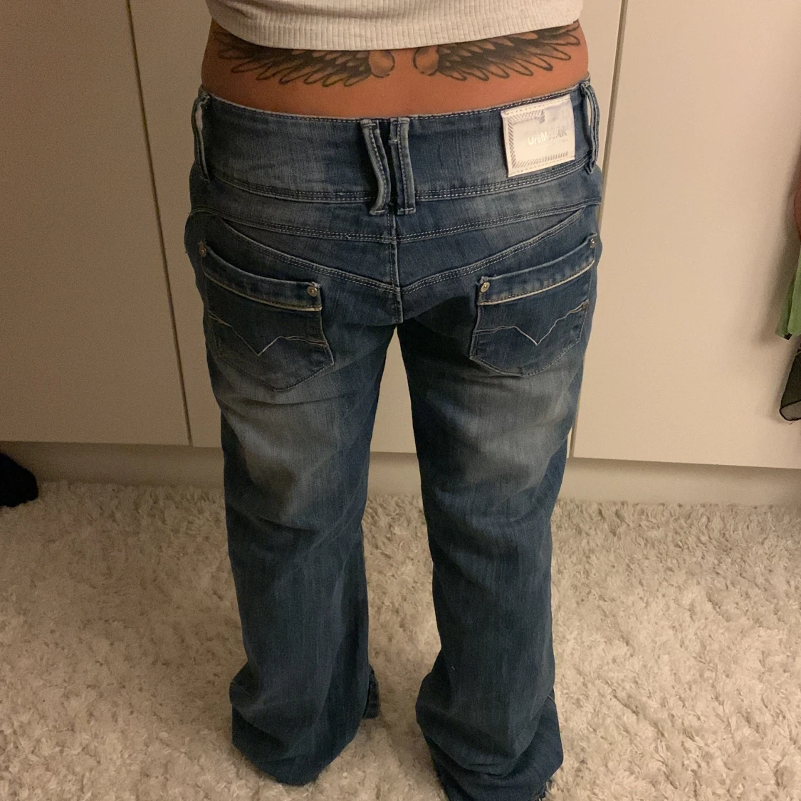 Blå lågmidjade baggy jeans från Junk de Luxe - 2